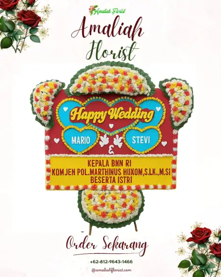 Papan Bunga Pernikahan arjawinangun